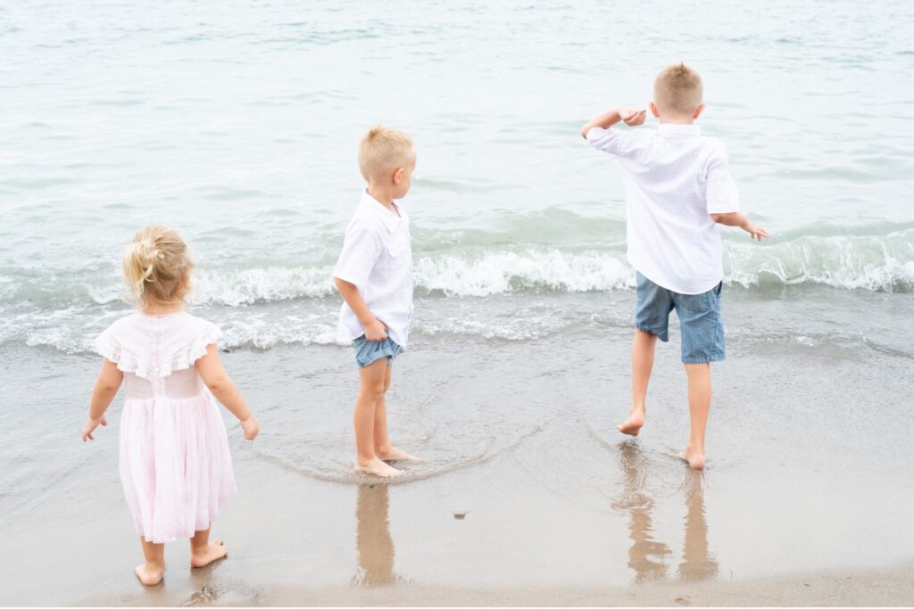 kids on a beach